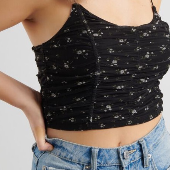 Ruched mesh bungee cami - Picture 1 of 4